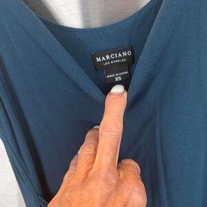 Marciano Teal V-Neck dress